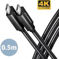 AXAGON | SPEED + USB-C, USB 20Gbps Cable, 0.5 m | BUCM32-CM05AB | USB Type-C to USB Type-C