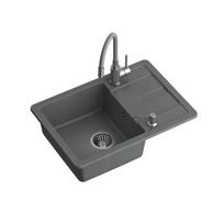 Plautuvė su maišytuvu ir dozatoriumi Quadron READY SMART, TQ6244RSSZ, pilka