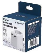 Gembird EU to Universal travel power adapter, 12W | TPA-EU2A12-01-W | 5 V