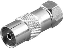 Vivanco adapter F-plug - Coaxial socket | VVSATCOAXSATMF