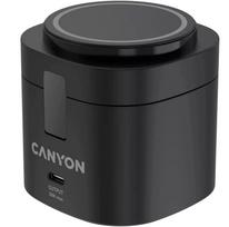 Canyon 4 in 1 Wireless Charging Stand, 30W max, Size: 70x70x70.3mm, weight: 414g, with 65W charger and 1M cable, black | CNS-WCS405B