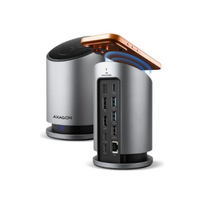 AXAGON USB-C 10Gbps Wireless Charging 9in1 hub | HMC-WL9