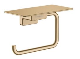 Tualetinio popieriaus laikiklis su lentynėle Hansgrohe AddStoris 41772140, šlifuotos bronzos