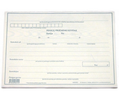 Pinigų priėmimo kvitas, be Nr., A5, 2x50  0720-059 | 27485