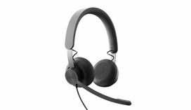 Logitech Zone Wired MS Teams Laidinės ausinės, USB-C/USB-A, Graphite | 981-000870