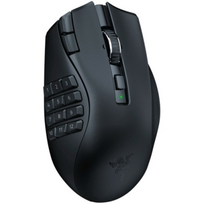Razer Naga V2 HyperSpeed Belaidė žaidimų pelė RF Wireless+Bluetooth, 30000 DPI, Juoda | RZ01-03600100-R3G1