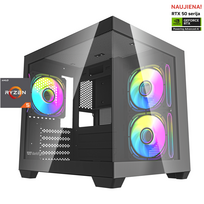 Kompiuteris "Cyber Cube X3D" | AMD Ryzen™ 5 7500X3D up to 4.5 GHz | B850M lustas | 32GB DDR5 | 1TB NVMe M.2 SSD | GeForce RTX™ 5070 12G OC GDDR7 | WiFi + BT | R7753257_1 | RTX IT'S' ON, DLSS 4, Ray Tracing, Reflex 2, AI PC, NVIDIA Studio | Dovana RGB žaidimų klaviatūra ir pelė