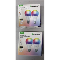 IŠPARDAVIMAS. Nanoleaf Essentials Smart A60 Bulb E27 Matter WiFi 9W 900Lm RGBCW 2700-6500K, 2pcs pack | Nanoleaf Essentials Smart A60 Bulb Matter WiFi 900Lm 2700-6500K, 2pcs pack | E27 | 9 W | RGBCW | PAŽEISTA PAKUOTĖ | N7501B02-2A60ESO