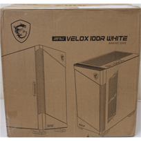 IŠPARDAVIMAS. MSI MPG VELOX 100R White PC Case, Mid-Tower, USB 3.2, Audio-out, Mic-in | MSI PC Case | MPG VELOX 100R WHITE | Mid-Tower | White | PAŽEISTA PAKUOTĖ, DENTED CORNER (TOP) | MPG VELOX 100R WHITESO