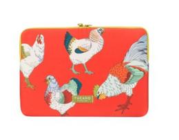TUCANO SLEEVE SCHIZZO MacBook Air 15/ Laptop 13/ Laptop 14, FAUNA GALLINE ORANGE | BFSCZMB15-PSC-GLN-O