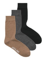 Jack & Jones - Jacordinary Socks 3 Pack Noos - Įprastos kojinės - Ruda