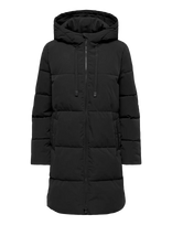 JDY - Jdyblair Long Hood Puffer Otw Sij Noos - Žieminis paltas - Juoda