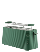Alessi - Long Double Wide Griddle In Thermoplastic, Green Brioche Warmer European Plug 1700W - Skrudintuvas - Žalia