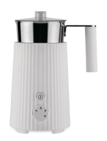 Alessi - Multifunctional Induction Milk Frother In Thermoplastic, White Jug In 18/10 Eu Plug 600 W - Pieno plakiklis - Balta