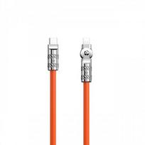 USB Kabelis Dudao "L24CL" (180' kampu) oranžinis "Type-C / Lightning" 100cm (iki 30W)