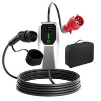 Type 2 EV Mobile Wallbox Elektromobilių įkrovimo kabelis - Junsun 2 tipo, 11 kW, 6-16 A, 3 fazė, 4 m, cee kištukas, IP65, 400v