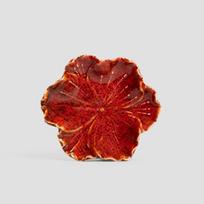 Homla dekoratyvinė keraminė lėkštė Edme, raudona, 13x11,5x3 cm