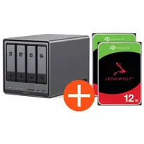UGREEN NASync DXP4800 Plus NAS sistema 4 lizdų 24TB įskaitant 2x Seagate IronWolf ST12000VN0008 12 TB | DXP4800 Plus + 2x ST12000VN0008 | 6941876232611