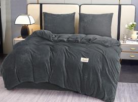Dvipusis patalynės komplektas Mikrofibra Bear PGC-02, su paklode, 160x200 cm, 2x70x80 cm, pilka