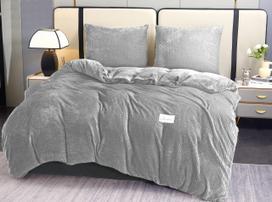 Dvipusis patalynės komplektas Mikrofibra Bear PGC-03, su paklode, 160x200 cm, 2x70x80 cm, pilka