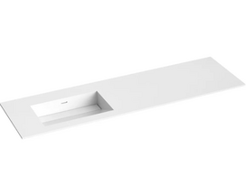 Praustuvas Kame CORIAN, CN1614618-L-BS,  160 cm, Balta matinė