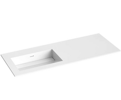 Praustuvas Kame Corian, CN1214618-L-BS, 120 cm, Balta matinė