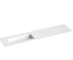 Praustuvas Kame Corian, CN2014618-L-BS, 200 cm, Balta matinė