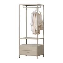 Smėlio spalvos atvira iš metalo drabužių spinta 70x185x54 cm Ferris – WOOOD