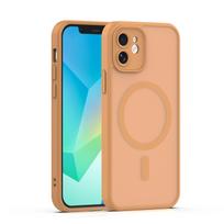Mag Matt dėklas iPhone 12 6,1" rudas su apsauga kamerai