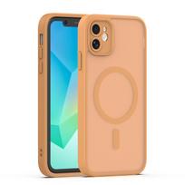 Mag Matt dėklas, skirtas iPhone 11, rudas, su apsauga kamerai