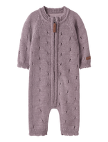 Name It - Nbfwrilla Wool Ls Knit Suit - Kombinezonas - Violetinė