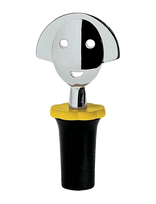 Alessi - Stopper In Thermoplastic, Black And Chrome-Plated Zamak - Butelių atidarytuvai ir vyno kamščiai - Juoda