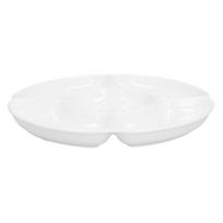 Homla porcelianinė lėkštė Auro, su pertvaromis, 30 cm, baltas