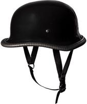 Retro atviras motociklininko šalmas Sodager DH-001 - Blizgi juoda