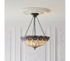 Endon 111872 - Pakabinamas šviestuvas ant grandinės Tiffany HUTCHINSON 3xE27/60W/230V Ø 50 cm