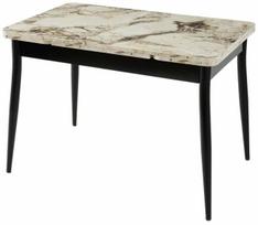 Valgomojo stalas išskleidžiamas Kalune Design Kent 955, balta sp./juoda sp./marmuro sp., 110 - 170 cm x 70 cm x 75 cm