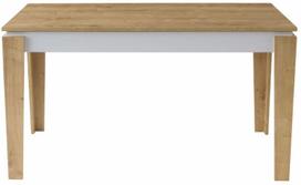 Valgomojo stalas išskleidžiamas Kalune Design Cunda 2982, ąžuolo sp./balta sp., 140 - 175 cm x 80 cm x 75 cm
