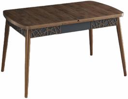 Valgomojo stalas išskleidžiamas Kalune Design Amalfi Motif, riešuto sp., 131.5 - 170 cm x 76.5 cm x 79.5 cm