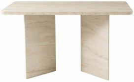 Valgomojo stalas Kalune Design Vera 923, travertine sp., 140 cm x 80 cm x 77 cm