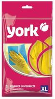 Pirštinės lateksinės York Rubber Gloves, suaugusiems, geltona sp., XL, 2 vnt.