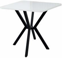 Valgomojo stalas Kalune Design Elma 70, balta sp./juoda sp., 70 cm x 70 cm x 74 cm