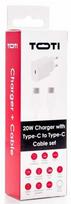 Telefono įkroviklis Toti, USB Type C, 100 cm, balta sp., 20 W