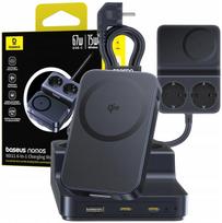 Įkrovimo stotelė Baseus Nomos ND11 E00078801123-00, USB Type A/2 x USB Type C /2 x AC, juoda sp., 67 W