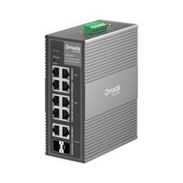 TP-Link IES210GPP Omada pramoninis Easy Managed jungiklis 10×10/100/1000Mbps 2×PoE++ 6×PoE+ 2×RJ45/SFP Combo 240W PoE IP40 DIN-rail Juodas