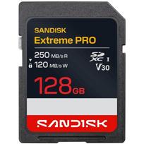 SanDisk Extreme PRO SD UHS-I 128GB SDXC, SDSDXXJ-128G-GSCIN, 128GB, 250MB/s, 120MB/s, U3, V30, atsparus vandeniui