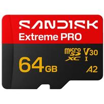 SanDisk Extreme PRO microSD UHS-I 64GB MicroSDHC SDSQXCU-064G-GS6MA, 200MB/s, 90MB/s, U3, V30, A1, atsparus vandeniui