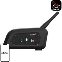 EJEAS V6PRO+ motociklo interkomas, Bluetooth 5.1, 800m, 6 įrenginiai, 18h, 260h, 850mAh, IP67, CVC, GPS, SafeRiding