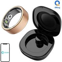 Colmi R03 išmanusis žiedas, 18.9mm, 9 dydis, auksinis, 5ATM, Bluetooth 5.0, 200mAh, 3-5d, USB-C, titanas