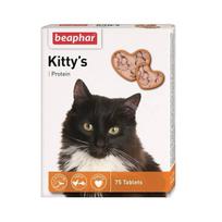 Vitaminai katėms - Beaphar KITTY'S + Baltymai (žuvis), 75 tab.