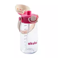 Akuku  vaikiška gertuvė su šiaudeliu 480 ml. Pink, A0725